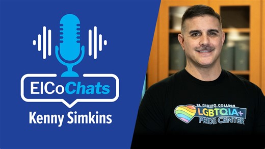 ElCo Chats is back with a new episode just in time for ECC Pride Week! 🏳️‍🌈 Our guest this week is Kenny Simkins, coordinator of the Pride Center and LGBTQIA Student Success at El Camino. In this clip, Kenny shares how the Pride Center welcomes all students, faculty and staff to build community. Watch the full interview and subscribe at www.elcamino.edu/podcast. | El Camino College