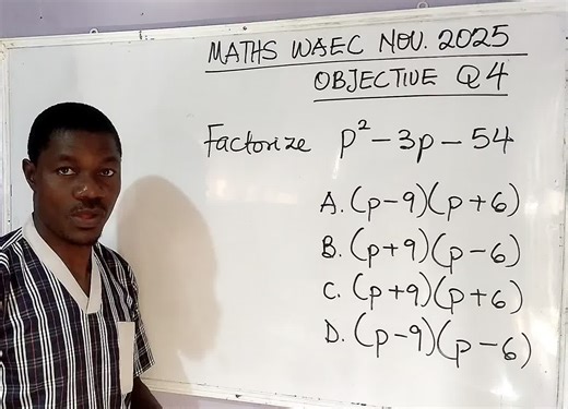 MATHS WAEC NOVEMBER 2025 QUESTION 4 #tutorial #mathhack #onlineclass #math