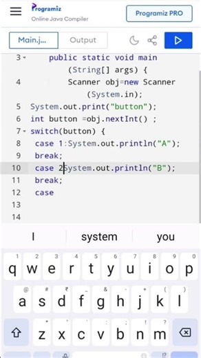 #(dsa+java) # use of switch #on basic stage