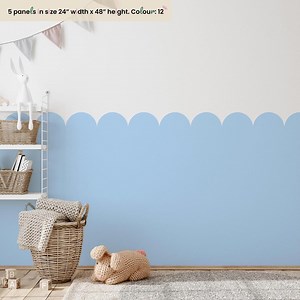 Scallop Nursery Wall Border Decal: Peel and Stick Ocean Theme - Etsy
