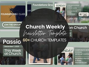Church Newsletter Canva Template | Ministry Announcement Email Formatted for Mailchimp - Etsy