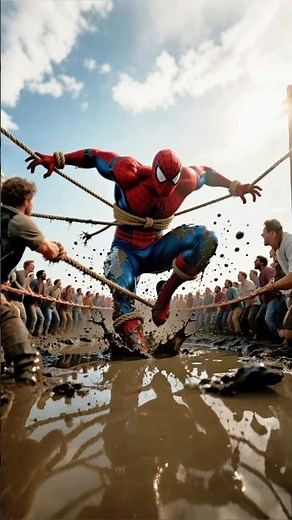 Hulk and Spiderman Fall Into the Mud! Epic Funny Scene! #spiderman #hulk