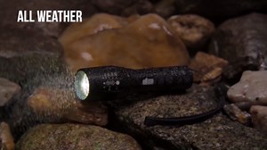 GORILLA GRIP LED Tactical Flashlight, 750 FT High Lumens 5 Adjustable Modes, Water Resistant, Black