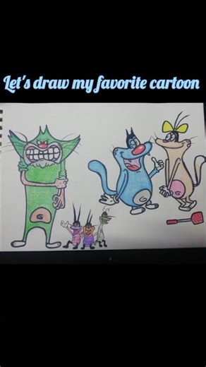 Oggy and the Cockroaches Drawing – Art Time With Oggy!