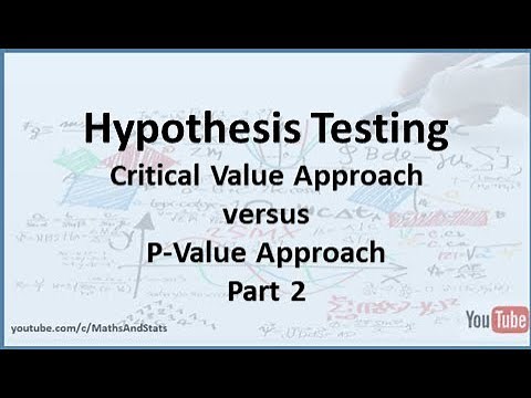 Hypothesis Testing: Critical Value Approach versus P-Value Approach - Part 2