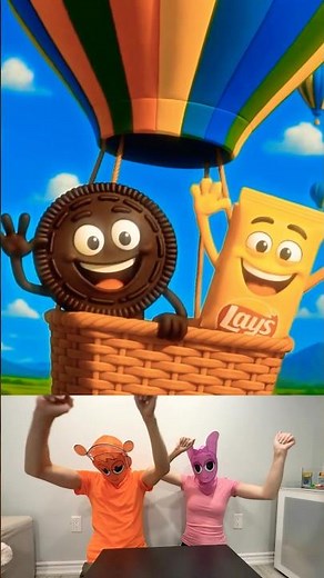 Sprunki Oren & Pinki React to Oreo x Lay’s Hot Air Balloon | IRL Chaos