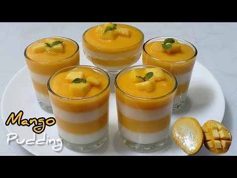 4 Ingredients Mango Pudding Recipe | Easy Mango Custard Pudding |How to make mango Dessert at home
