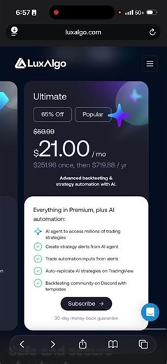 Lux Algo Trading Signals Holiday Sale 65% Off INSANE #shorts