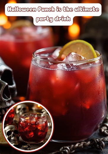 Spooky Halloween Punch Ingredients For the Punch: 2 liters lemon-lime soda, chilled 1 (64 oz) bottle green fruit punch (like Hawaiian Punch Green Berry Rush), chilled 1 (12 oz) can frozen lemonade concentrate, thawed For the Spooky Garnish: 1 (10 oz) bag gummy worms 1 bag of gummy eyeballs (optional) Dry ice (optional, for a foggy effect) Ice cubes (optional, for chilling) Instructions Combine the Base: In a large punch bowl, combine the green fruit punch and thawed lemonade concentrate. Stir to