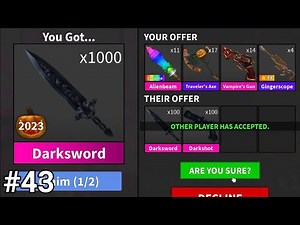 MM2 TRADING MONTAGE #43 (EPIC WINS!!!)