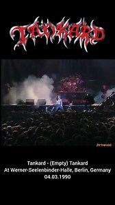 Tankard - (Empty) Tankard @tankard.official At Werner-Seelenbinder-Halle, Berlin, Germany / 04.03.1990 #tankard #thrashmetal | Old Tendencies Thrash