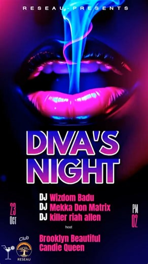 🌟 💋 DIVA’S NIGHT 💋 🌟 📅 Thursday , October 23 🕐 From 2PM ‘til late! 📍 LM : http://maps.secondlife.com/secondlife/PHX Requiem/184/164/1705 ✨ 🎧 EXCLUSIVE LINE-UP 🎧 🔥 DJ WIZDOM BADU 💿 DJ MEKKA DON MATRIX 🎶 DJ KILLER RHIA ALLEN 🎤 HOSTED BY 👑 BROOKLYN BEAUTIFUL 💋 CANDIE QUEEN 💃 Bring your best outfits, your highest heels, and your unstoppable DIVA energy — the night is yours ✨ 🔥 Vibes. Glam. Music. Power. DIVA ENERGY ONLY. 🔥 | Killerrhia Allen