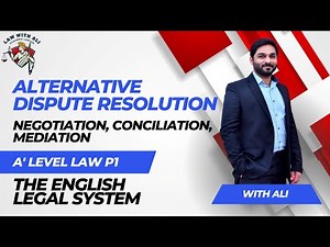 Alternative Dispute Resolution (ADR) | Part 1 | A level Law 9084 | English Legal System | Lecture