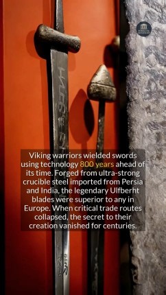 The legendary Ulfberht blades were forged with steel 800 years ahead of its time. #vikings #historyfacts #ancienthistory | Intriguing Archaeology