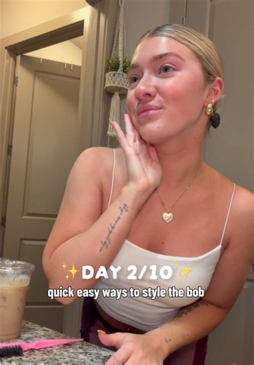 Easy Quick Hairstyles for Bobs: Slick Back Look (Day 2/10)