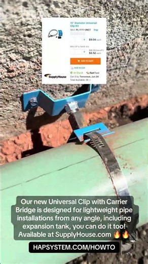 New HAP Universal Clip now available at ‪@Supplyhouse‬ #HoldAndProtect #plumbing