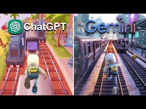 Chatgpt vs Gemini Make Subway Surfers From Zero
