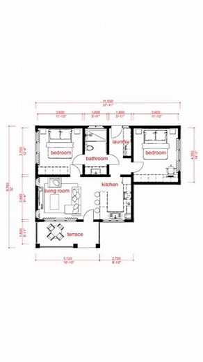 two bedroom house design