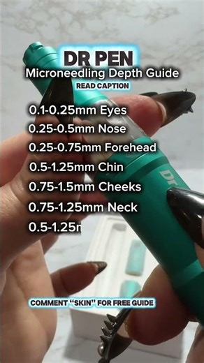 DR PEN DEPTH GUIDE #dermapen #diybeauty #microneedling #microneedlingtreatment #dermaneedling #drpen