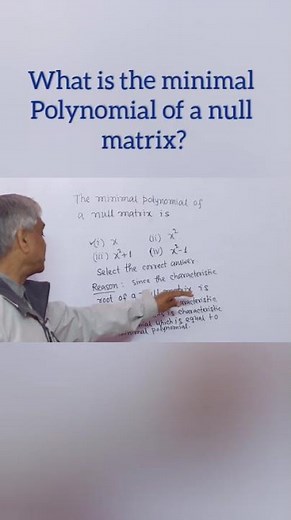 What is the Minimal polynomial of a null matrix?