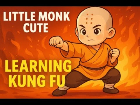 Cute Little Monk Learns Kung Fu – 20 Minute Animated Movie.monkcute