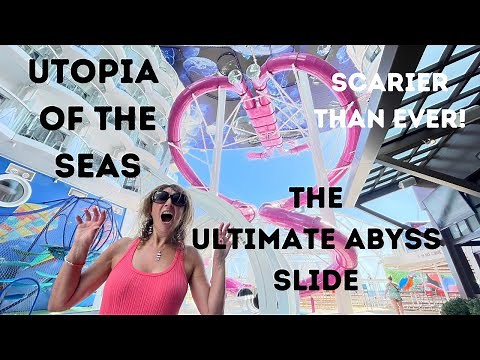 UTOPIA OF THE SEAS, THE ULTIMATE ABYSS: POV footage of the LONGEST DRY SLIDE AT SEA, ROYAL CARIBBEAN