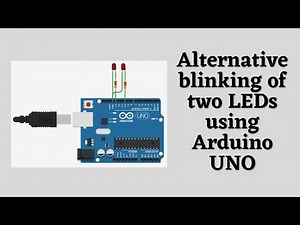 Alternative blinking of two LEDs using Arduino UNO