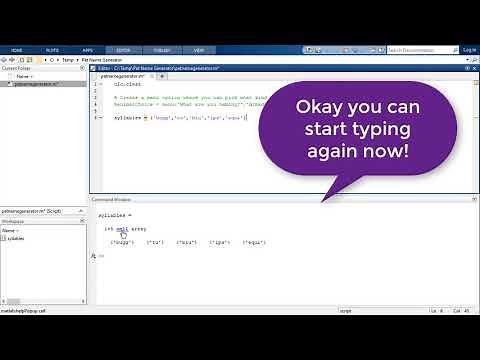 Random Pet Name Generator in Matlab