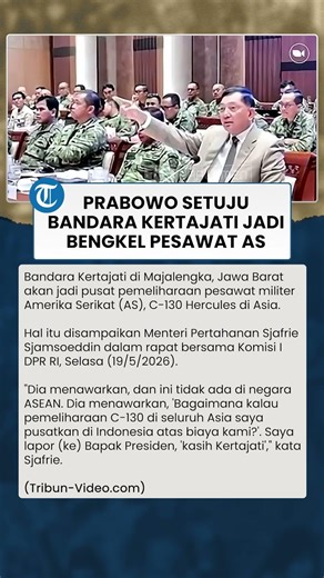 Menhan Ungkap Prabowo Terima Tawaran AS: Bandara Kertajati Bakal Jadi Pusat Perawatan Hercules