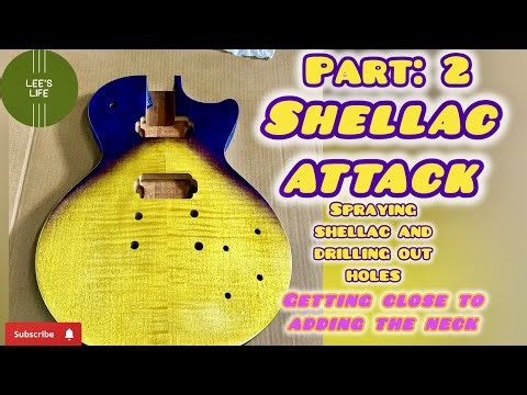 How to perfectly lock in your dye color with shellac! #guitar #electricguitar #shellac #lespaul