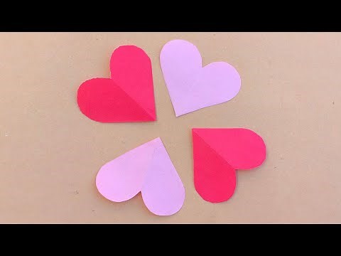 How to cut a perfect paper heart|| paper heart|| origami paper heart