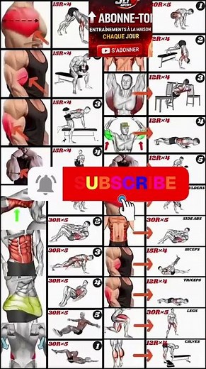 🔥 PROGRAMME MUSCULATION COMPLET À LA MAISON (CORPS ENTIER) 💪
