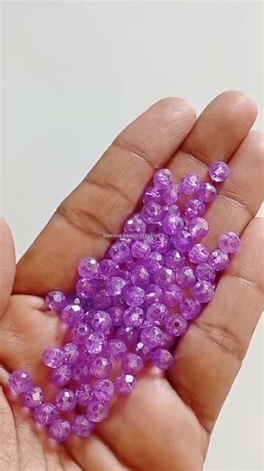 Simple & Elegant Crystal Beads Bracelet Tutorial 💜🤍 || Beaded Bracelet Making for beginners #beads