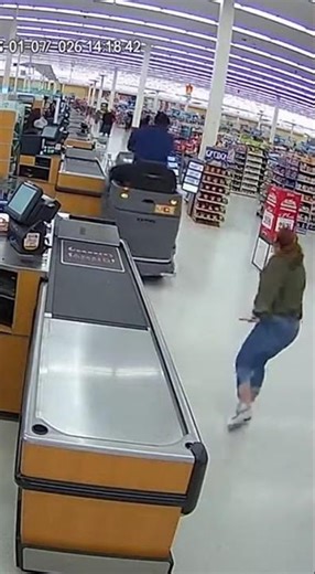 Runaway Cleaning Machine at Checkout