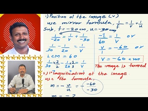 CBSE Class 12 Physics | Concave Mirror Numerical | Image Position & Magnification Explained