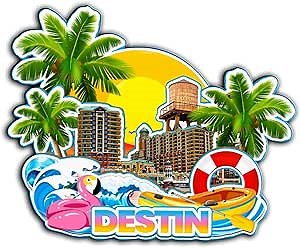 Destin Florida USA Magnet Fridge Magnet Wooden 3D Landmarks Travel Collectible Souvenirs Decoration Handmade -2693