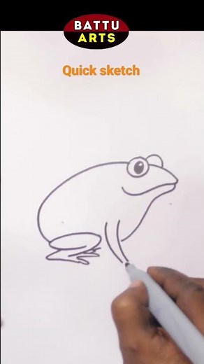 how to draw 🐸 frog drawing simple sketch