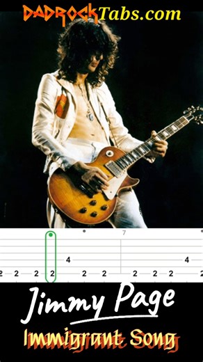 Immigrant Song Jimmy Page Led Zeppelin #learnguitar #guitartabs #guitar #howto #tutorial # rock
