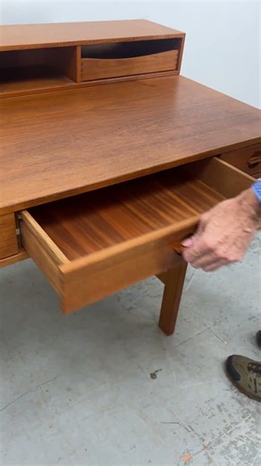 Lot 1 Peter Lovig Danish Modern Teak Flip Top Desk