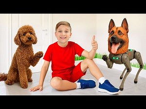 Robo Dog vs Real Dog | Funny Challenge Hosted by Roma!