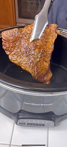 206K views · 526 reactions | Crockpot T-bone Chef creates an unique way to prepare a beautiful T-bone steak This original video was produced by Network Media LLC Productions, Rick Lax and Jennie Carroll. | Playing with Food | Facebook