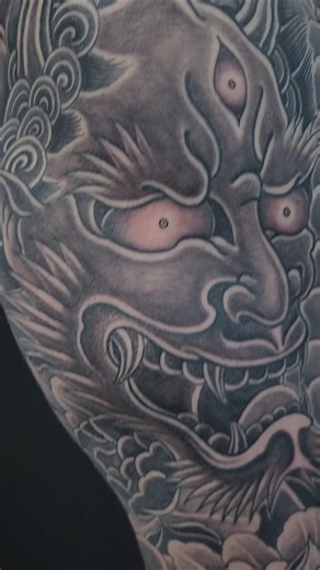 How to make irezumi full arm sleeve demon tattoo [인천이레즈미 가슴긴팔타투] 완성👹