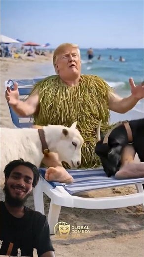 Trump vs Goats 😂 Beach Grass Outfit Gone Wrong! | Viral Comedy Short