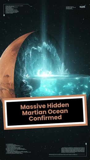 NASA just confirmed a HIDDEN ocean on Mars with possible alien life 🤯 #nasa #mars #space #science #