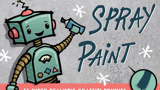 Spray Paint Brushes - Illustrator Tutorial