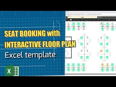 [Promo] Desk Booking with Interactive Floor Plan Excel Template with Seats Highlighting
