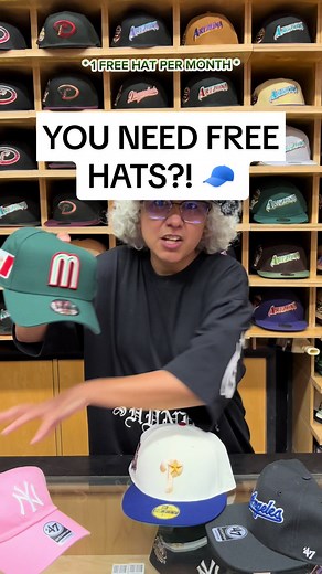 Free hats for the next 6 months?! BET!🧢 Follow Hat club, ❤️ this post, and share this to your story! Winner will chosen this Friday! ⏰ #hat #free #dadhats #snapback #fittedhats #giveaway #adjustablehats #trending #hatclub #baseballcap #mlb