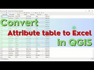 Data Export 02: Export Attribute Table as Excel file