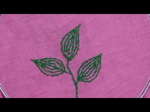 Beautiful leafs stitching design.