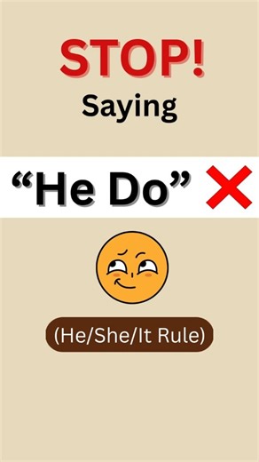 Don’t Say “He Do It Every Day” ❌| Correct English Grammar #englishforbeginners #learnenglish